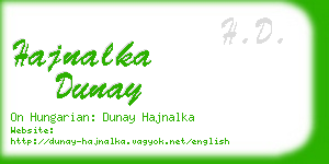 hajnalka dunay business card